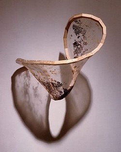 Bayou Twist, 2003, rust stained plastic and wood, 17