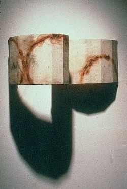 Isolde's Dream, 1996, rust-stained canvas over wood, 23 