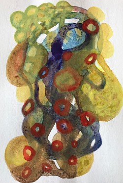 Q-Shape Scylium, 2019. Watercolor (5.25 x 7 5/8 inches) $350