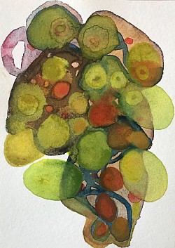 Yellow-Green Nodes, 2019. Watercolor (5 x 7 inches) $350