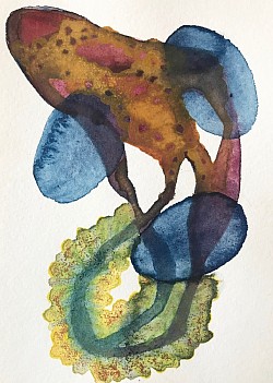 T-System, 2018. Watercolor (5 x 7 inches) $350