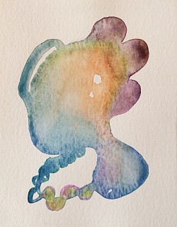 Cockeyed, 2004. Watercolor (4.5 x 6 inches) $200