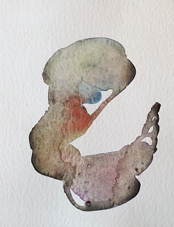 Cavern, 2004. Watercolor (4.5 x 6 inches) $175