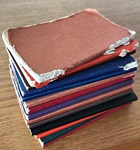 “Notebooks”, 2009-2012. Pocket-sized, for jotting down Haiku and notes.